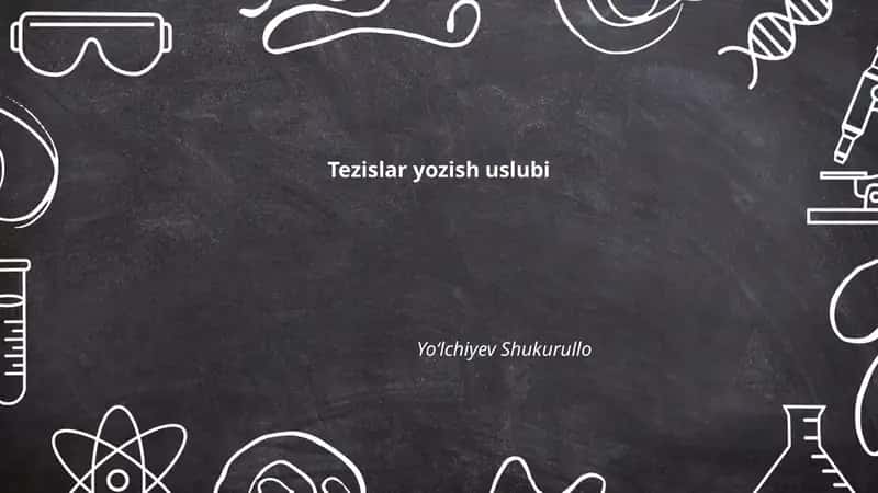 Tezislar yozish uslubi 1