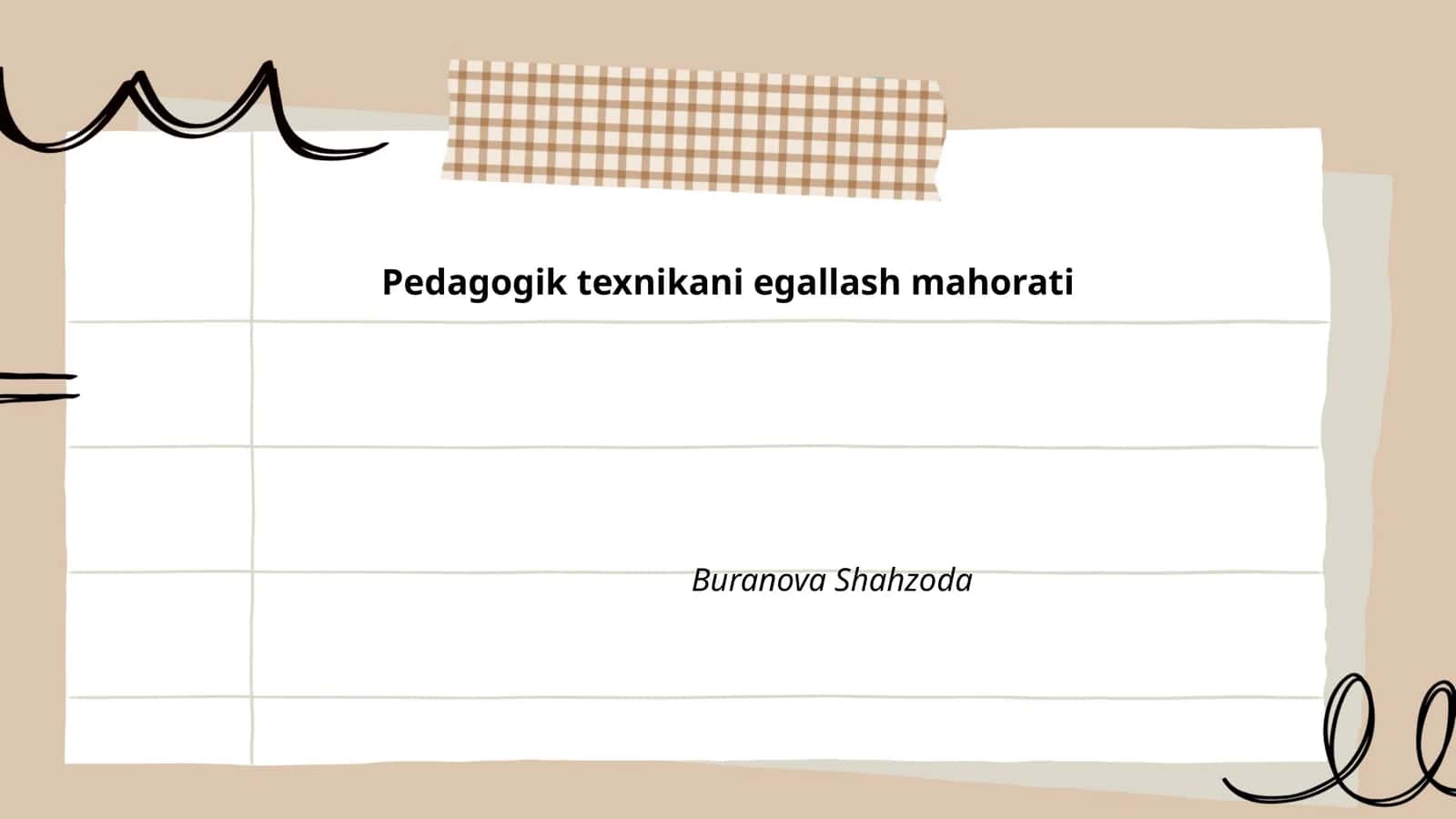 Pedagogik texnikani egallash mahorati 1