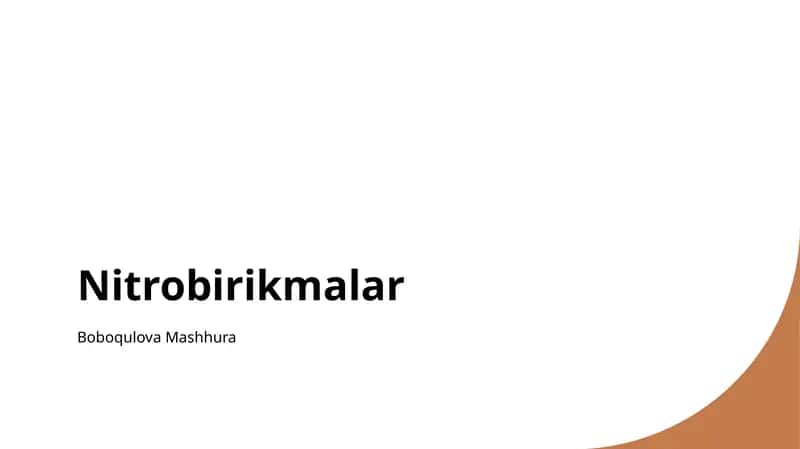 Nitrobirikmalar 1