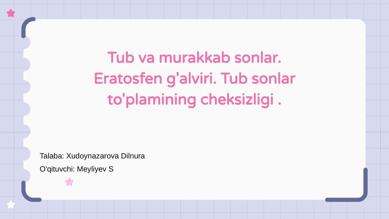 Tub va murakkab sonlar 1
