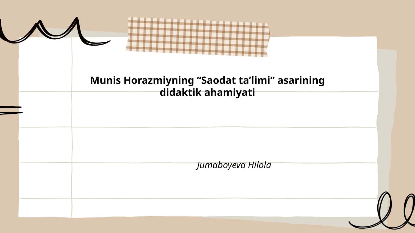 Saodat ta’limi asarining didaktik ahamiyati 1