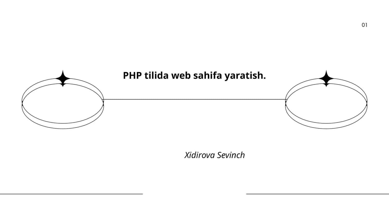 PHP tilida web sahifa yaratish 1