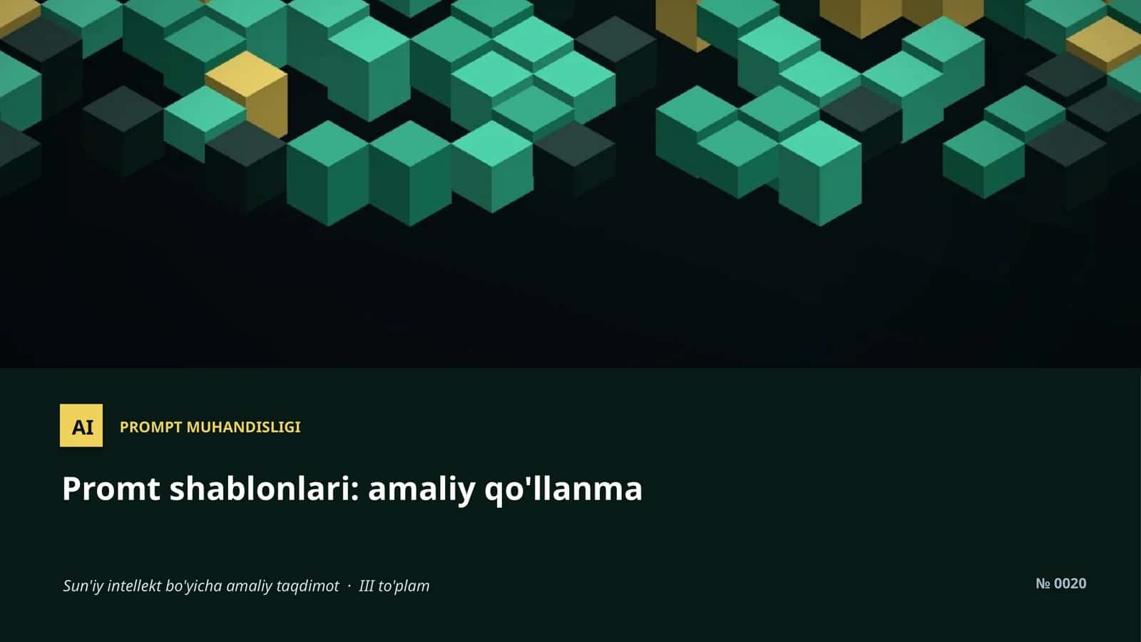 Prompt muhandisligi 1