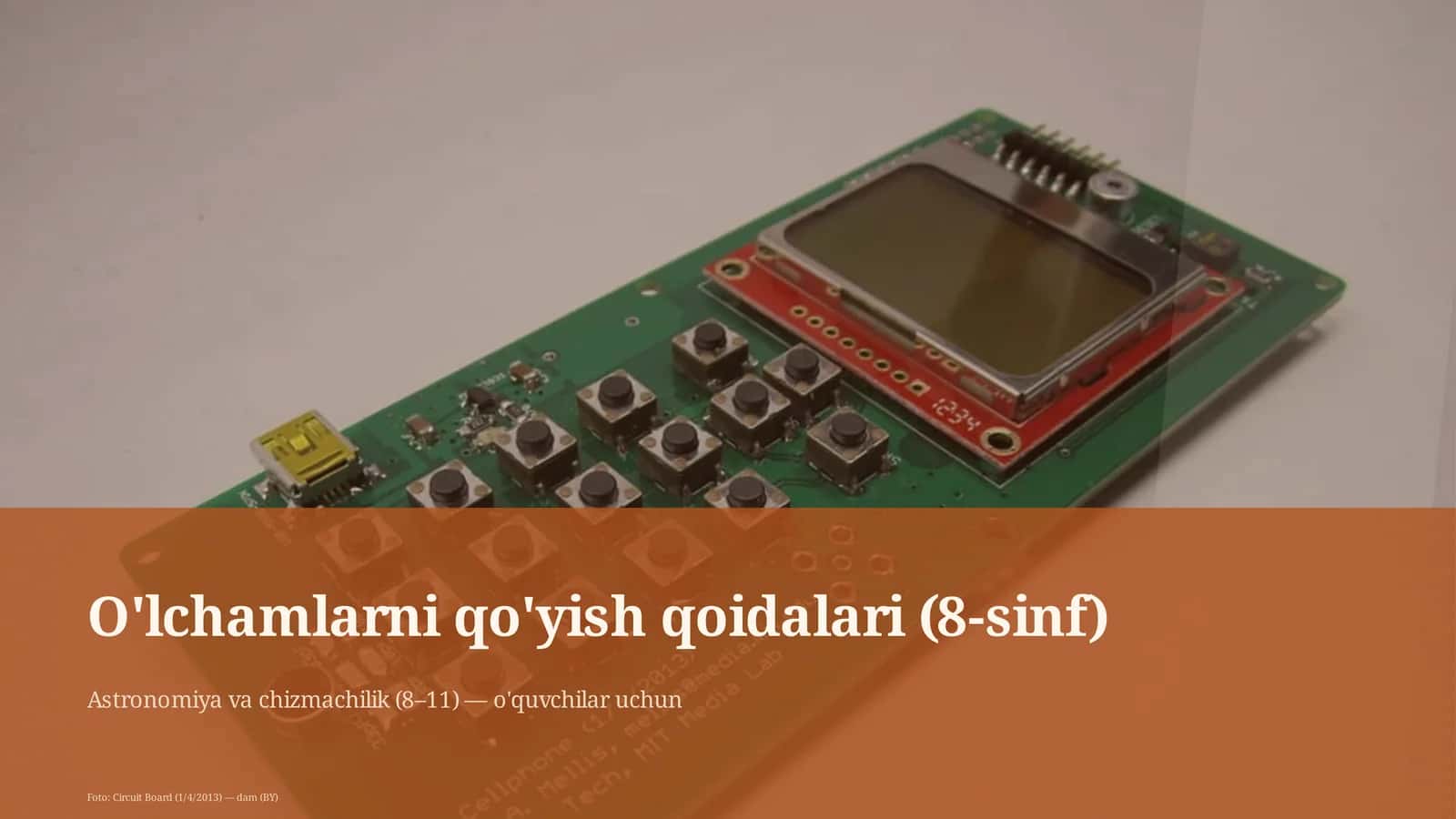 O'lchamlarni qo'yish qoidalari (8-sinf) 1