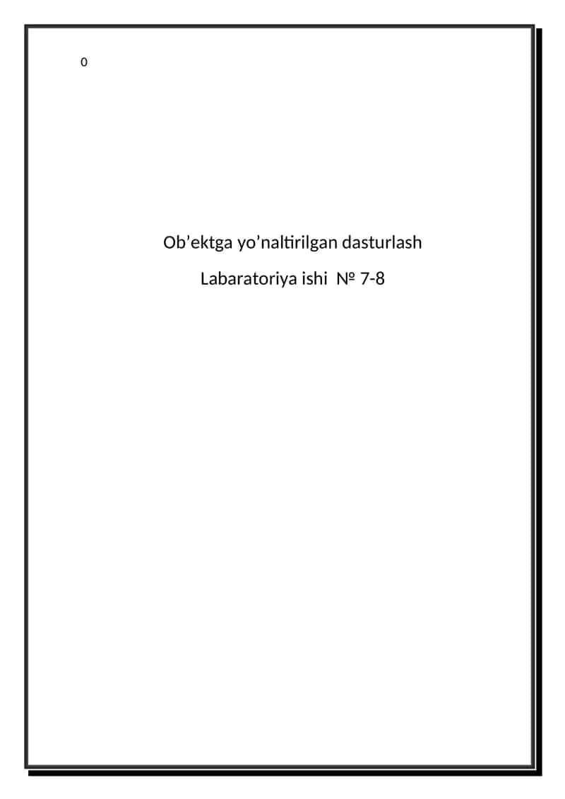 Takrorlash operatorlari 1