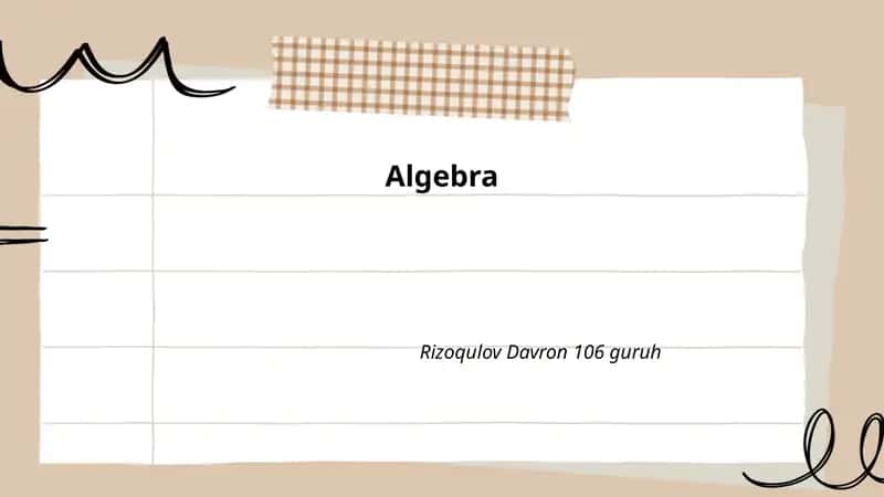 Algebra 1