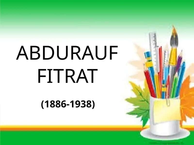 ABDURAUF FITRAT 1