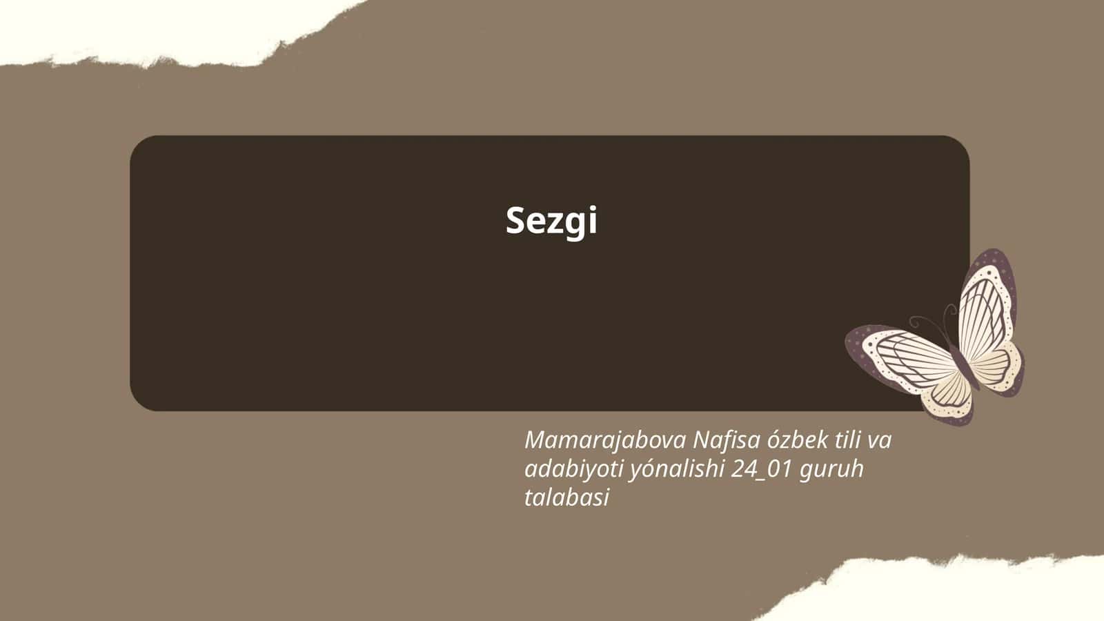 Sezgi 1