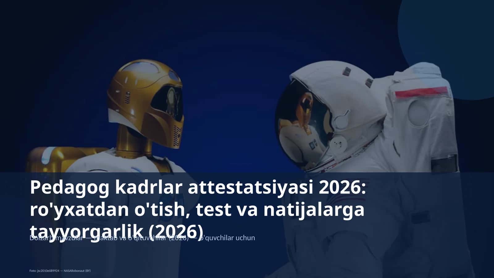 Dolzarb mavzular — maktab va o'qituvchilar (2026) — o'quvchilar uchun 1