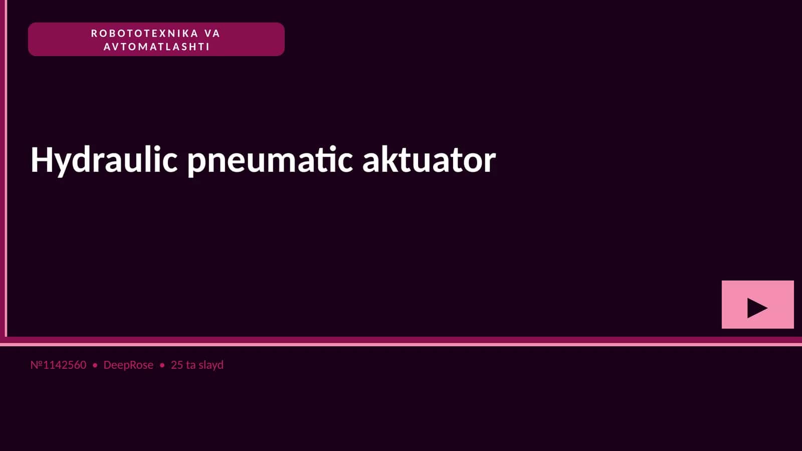 ROBOTOTEXNIKA VA AVTOMATLASHTI 1