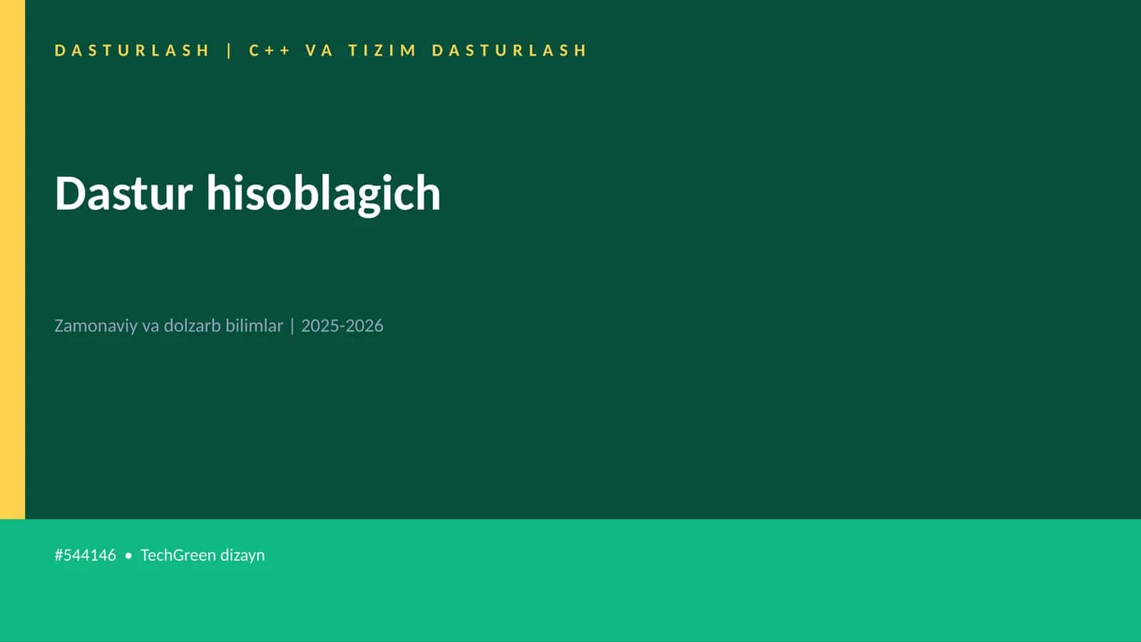 Dastur hisoblagich 1