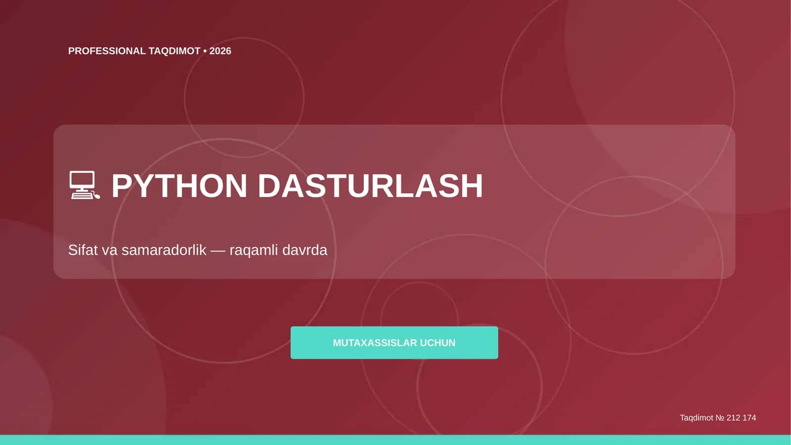 PYTHON DASTURLASH 1