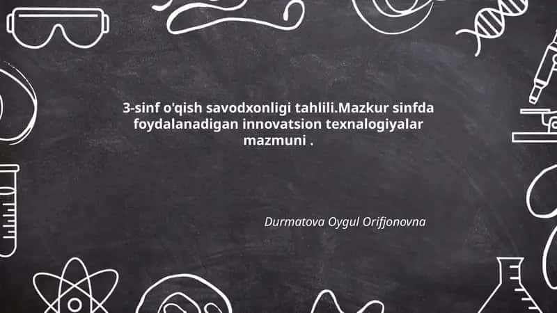 3-sinf o'qish savodxonligi tahlili 1