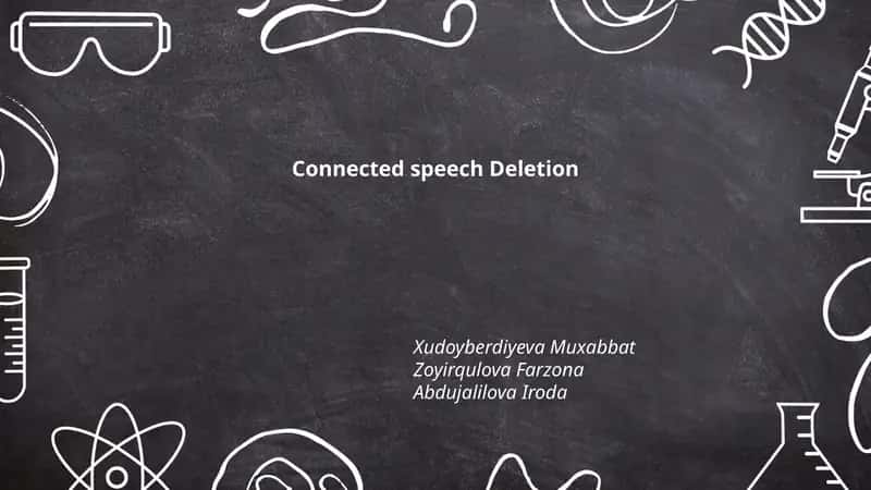 Connected speech Deletion 1
