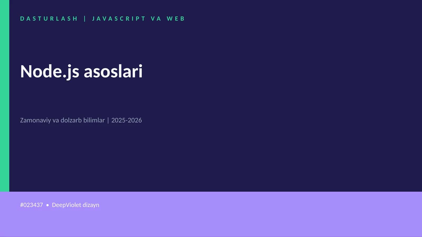 Node.js asoslari 1
