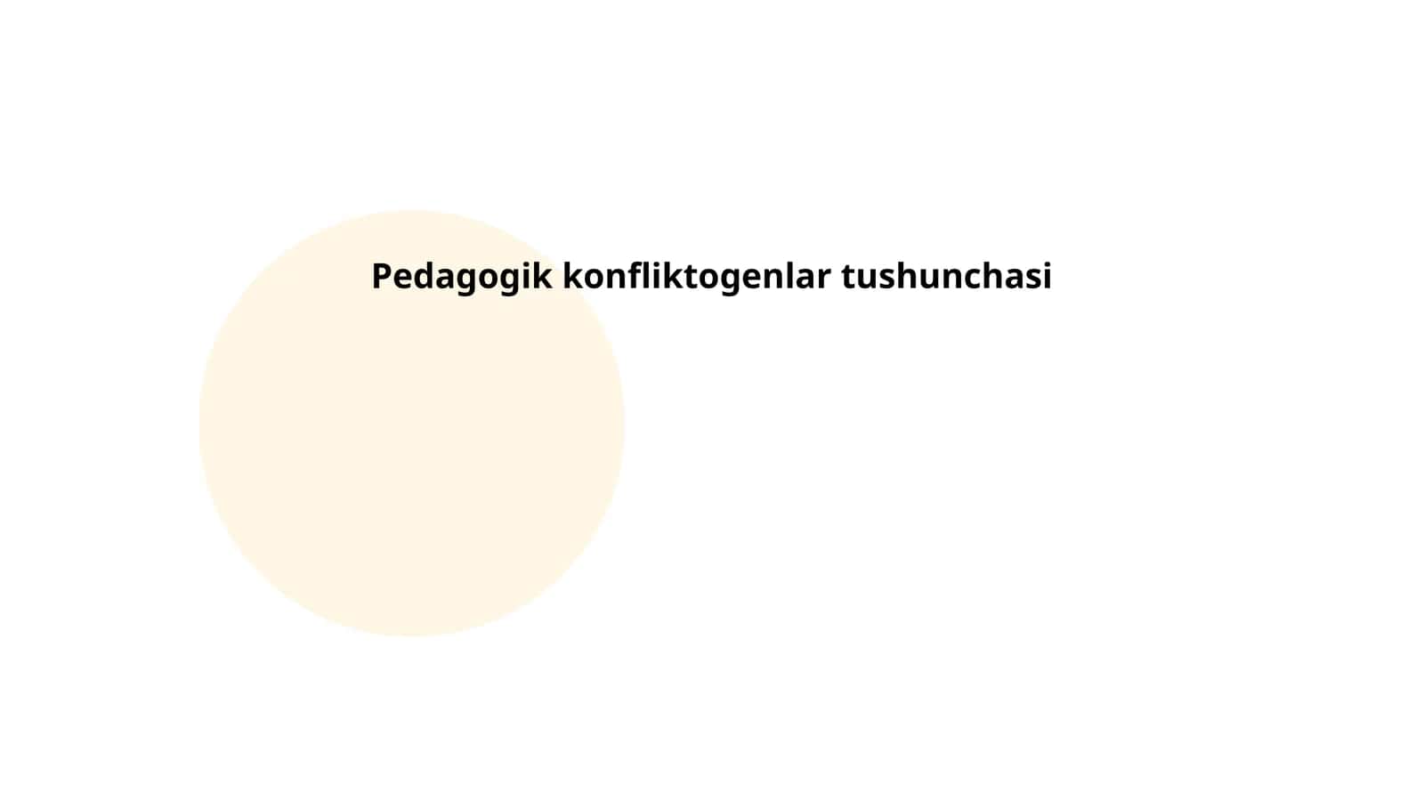 Pedagogik konfliktogenlar tushunchasi 1