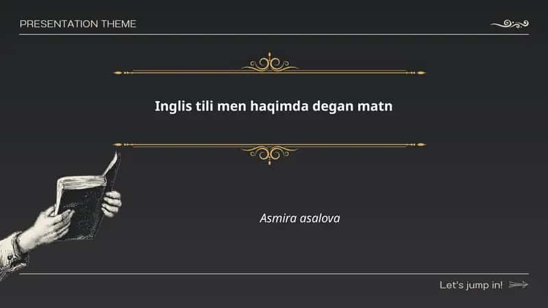 Inglis tili men haqimda degan matn 1