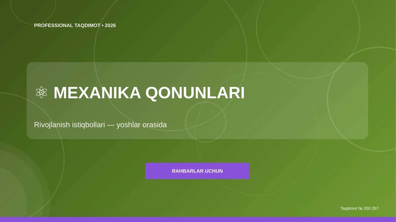 Mexanika qonunlari 1