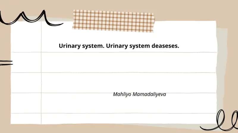 Urinary System Diseases 1