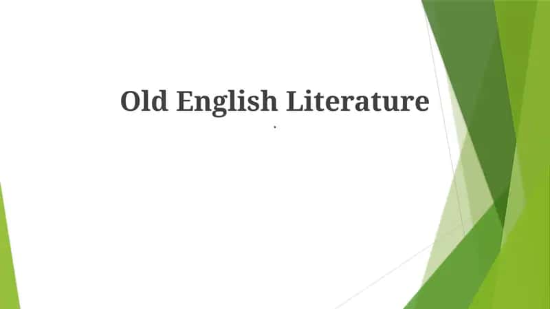 Old English Literature 1