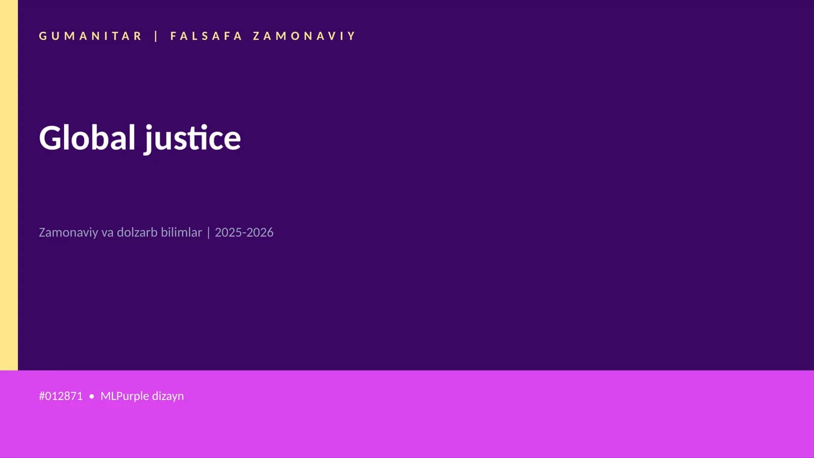 Global justice 1