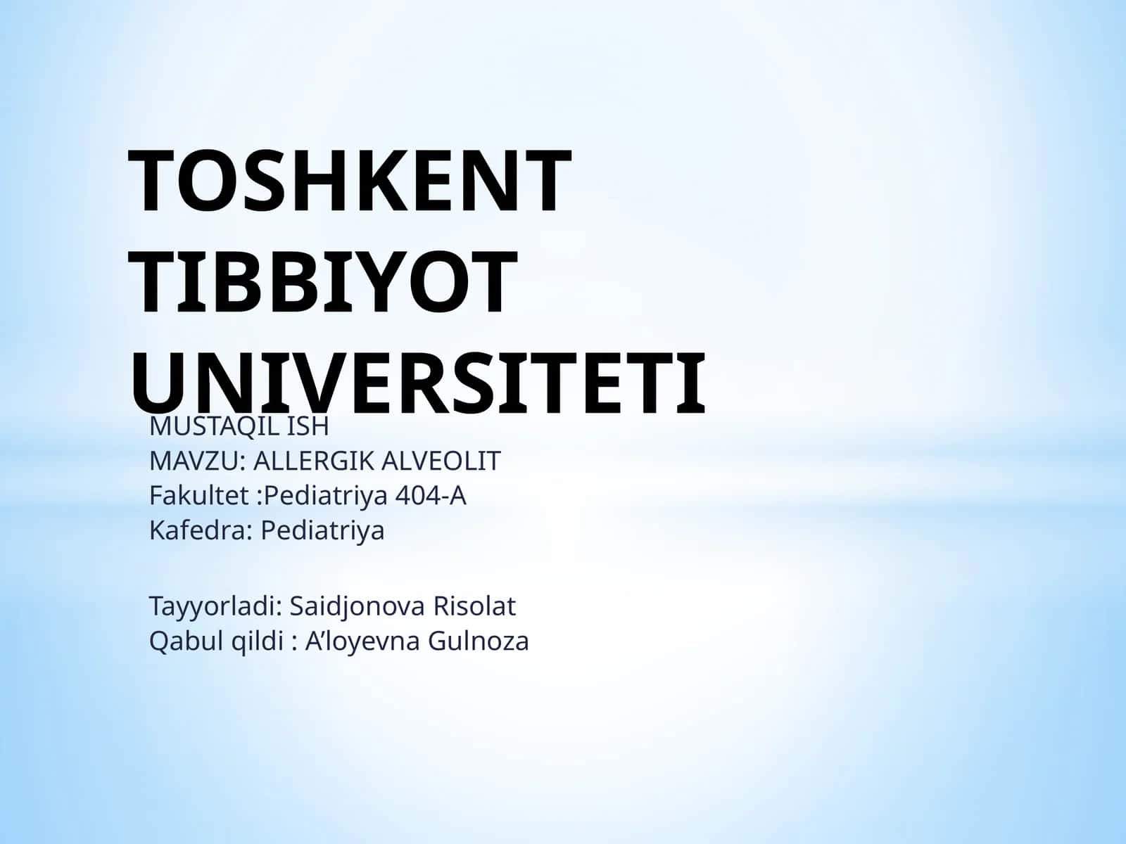 ALLERGIK ALVEOLIT 1