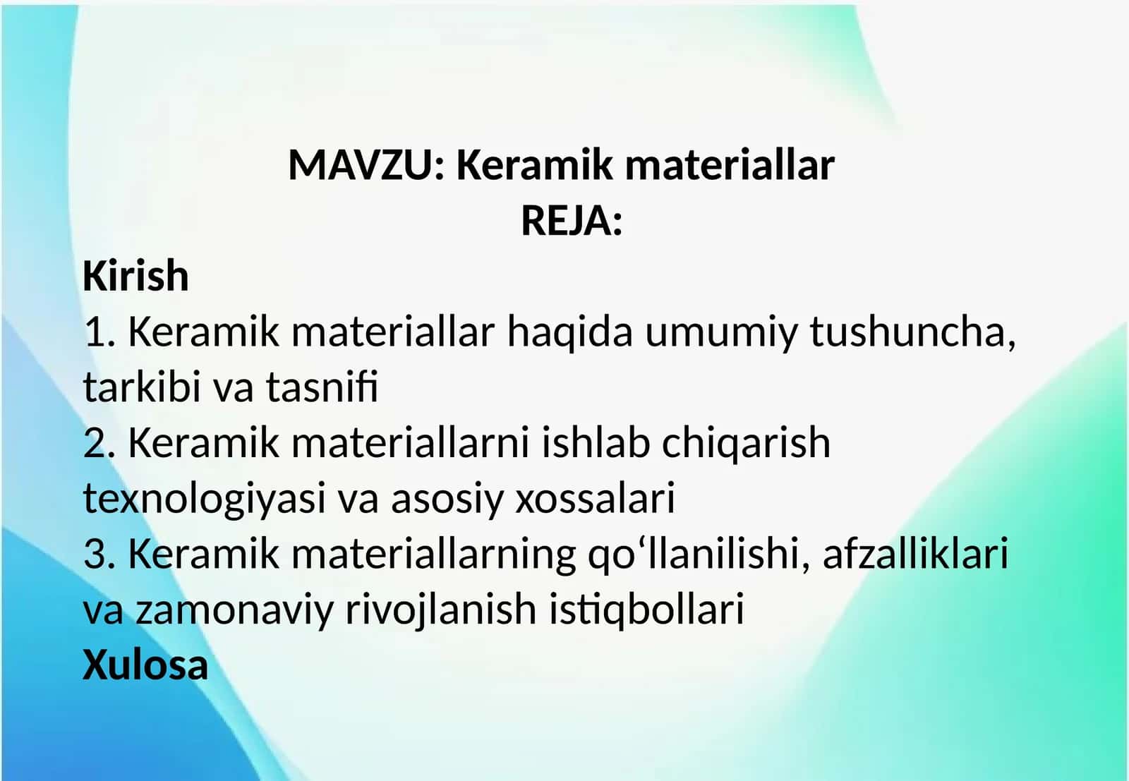 Keramik materiallar 1