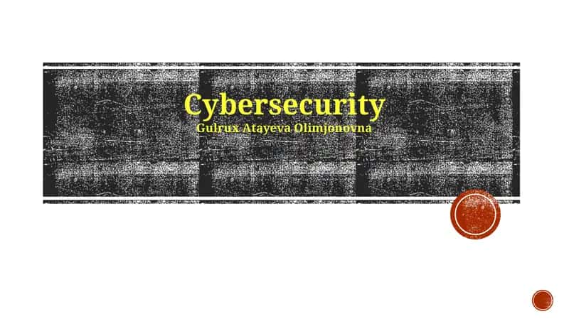 Cybersecurity 1