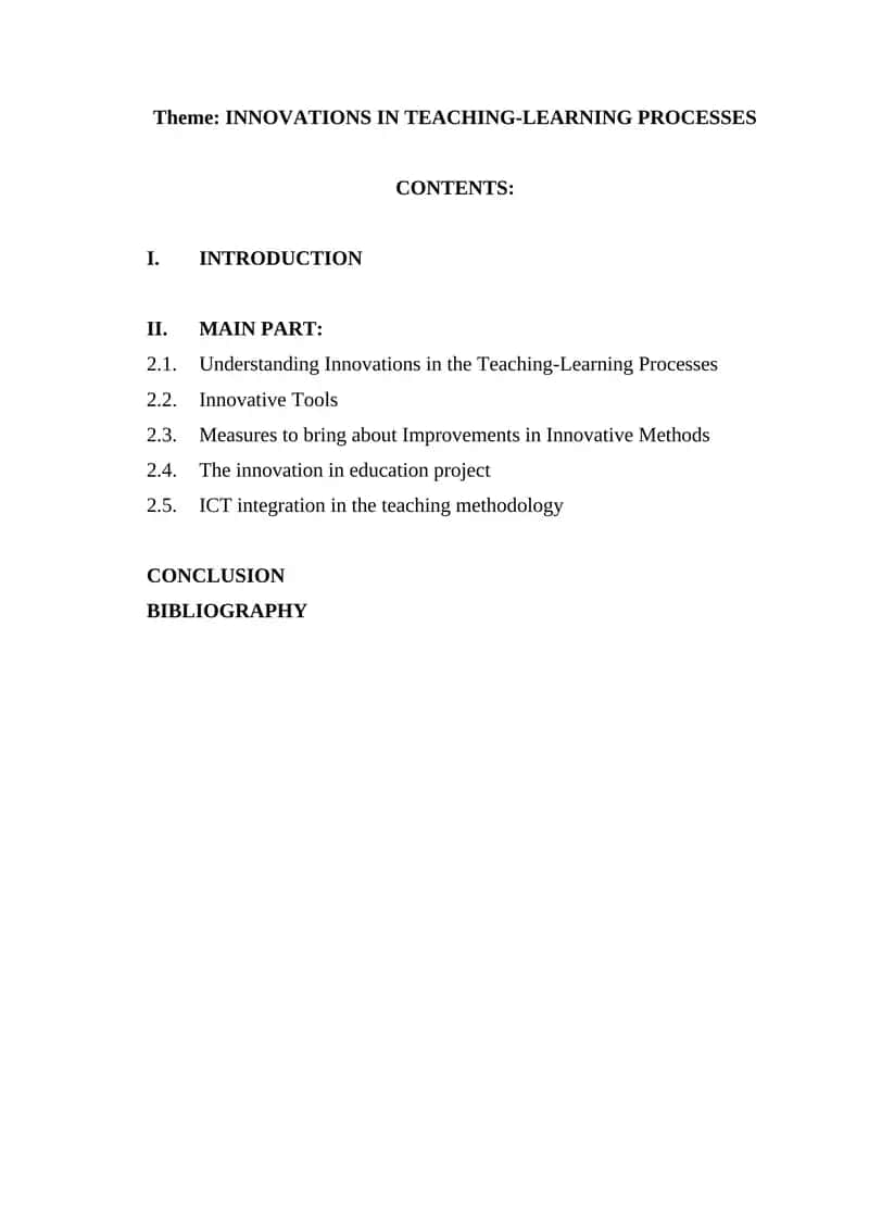 INNOVATIONS IN TEACHING-LEARNING PROCESSES 1