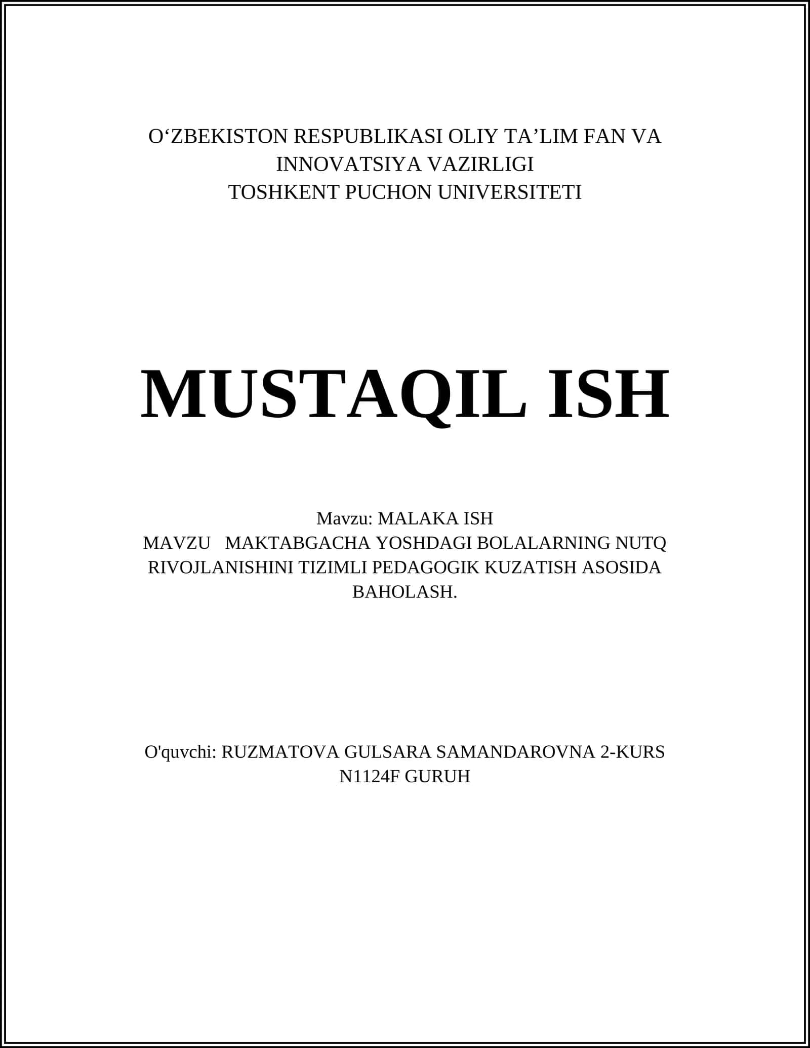 MALAKA ISH 1