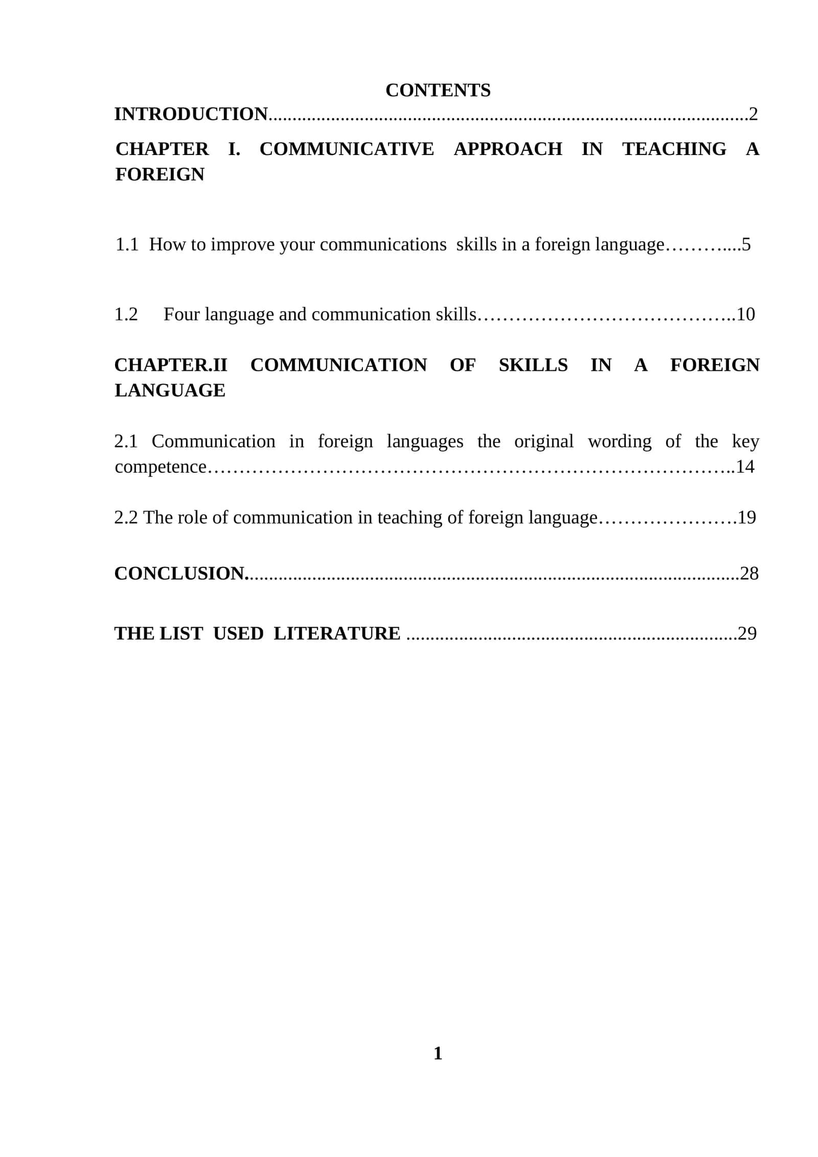COMMUNICATIVE APPROACH IN TEACHING A FOREIGN LANGUAGE 1