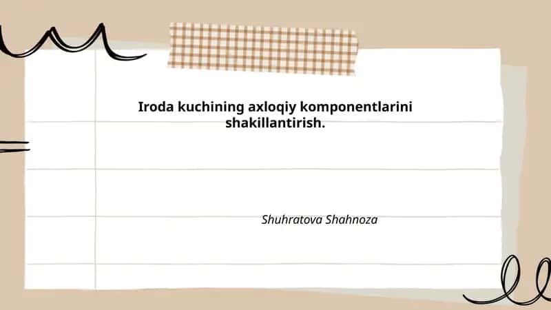 Iroda kuchining axloqiy komponentlarini shakillantirish 1