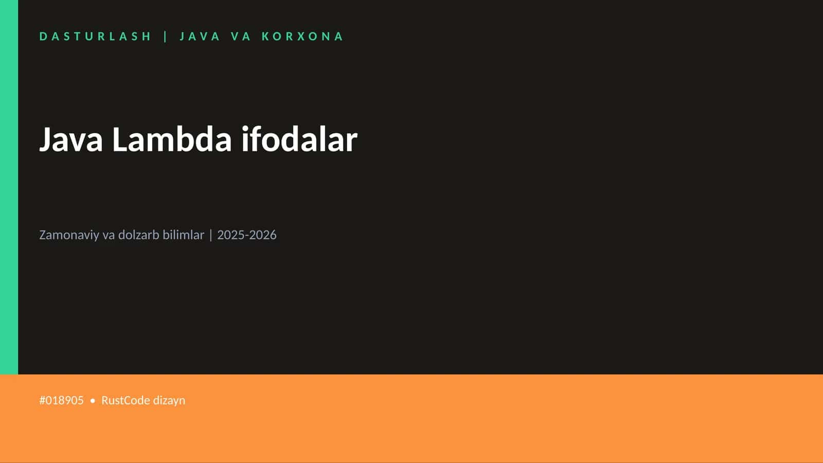 Java Lambda ifodalar 1