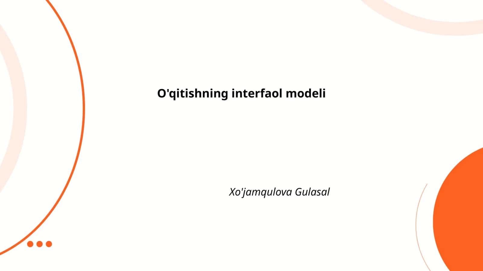 O'qitishning interfaol modeli 1