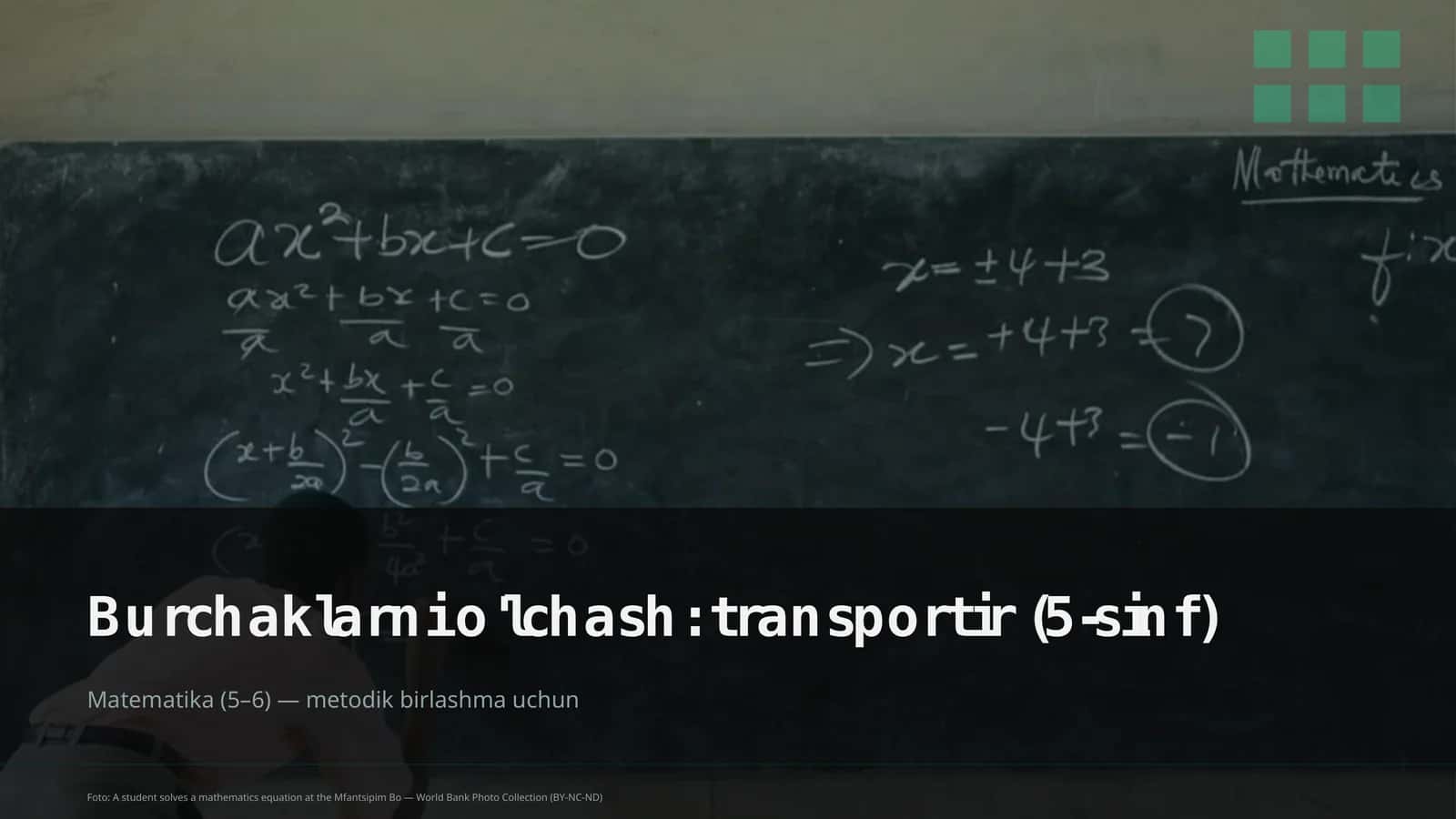 Burchaklarni o'lchash: transportir (5-sinf) 1