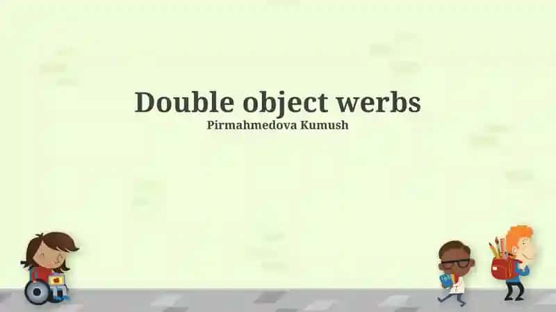 Double object werbs