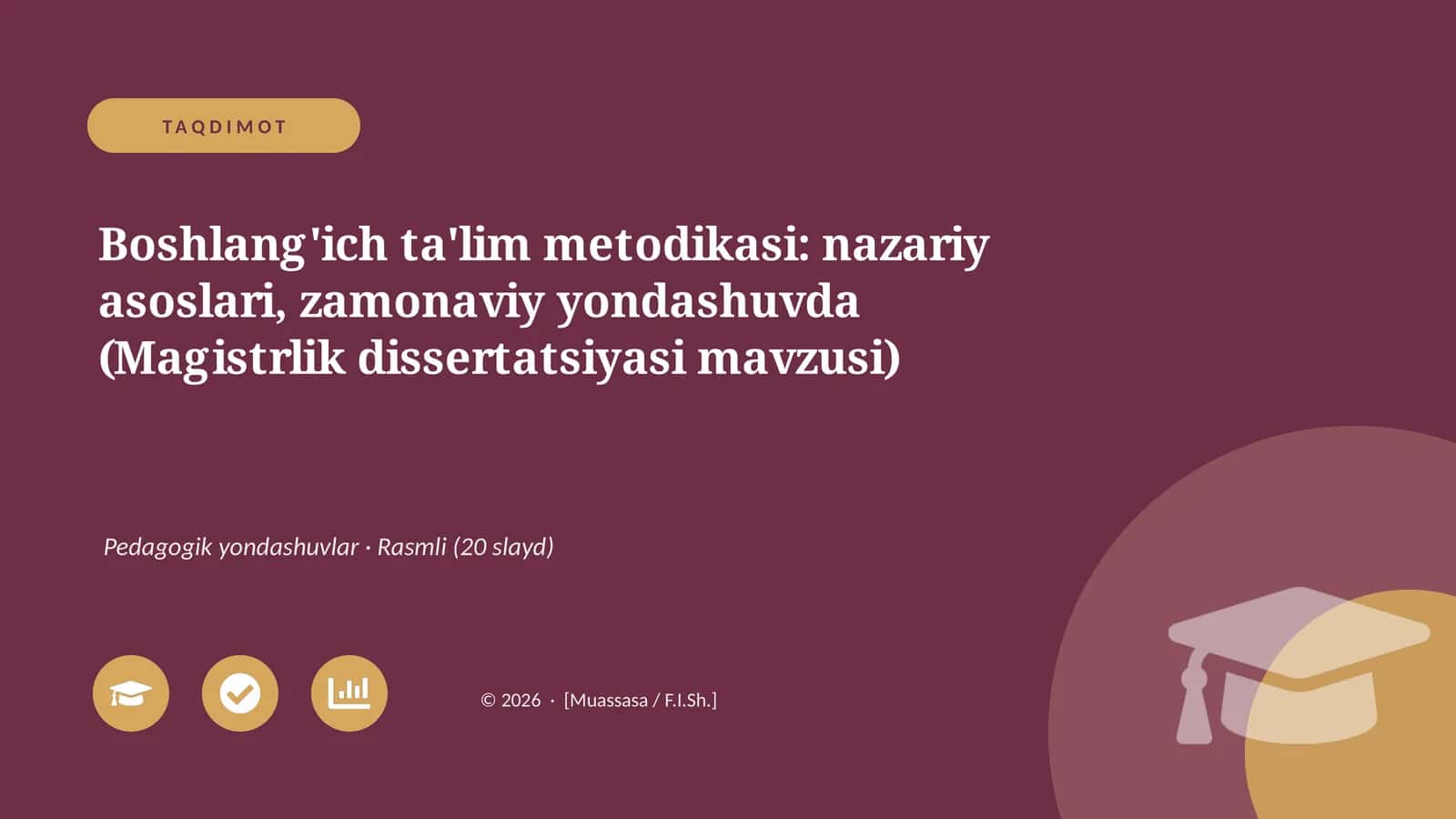 Boshlang'ich ta'lim metodikasi: nazariy asoslari, zamonaviy yondashuvda 1