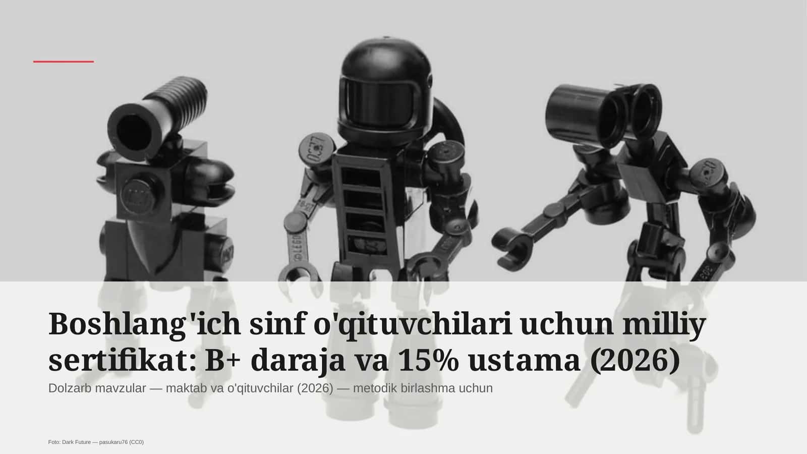 Boshlang'ich sinf o'qituvchilari uchun milliy sertifikat: B+ daraja va 15% ustama (2026) 1