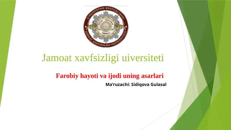 Abu Nasr Farobiyning Hayoti 1