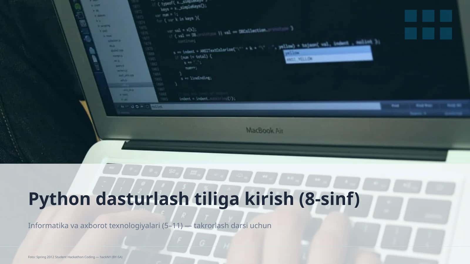 Python dasturlash tiliga kirish (8-sinf) 1