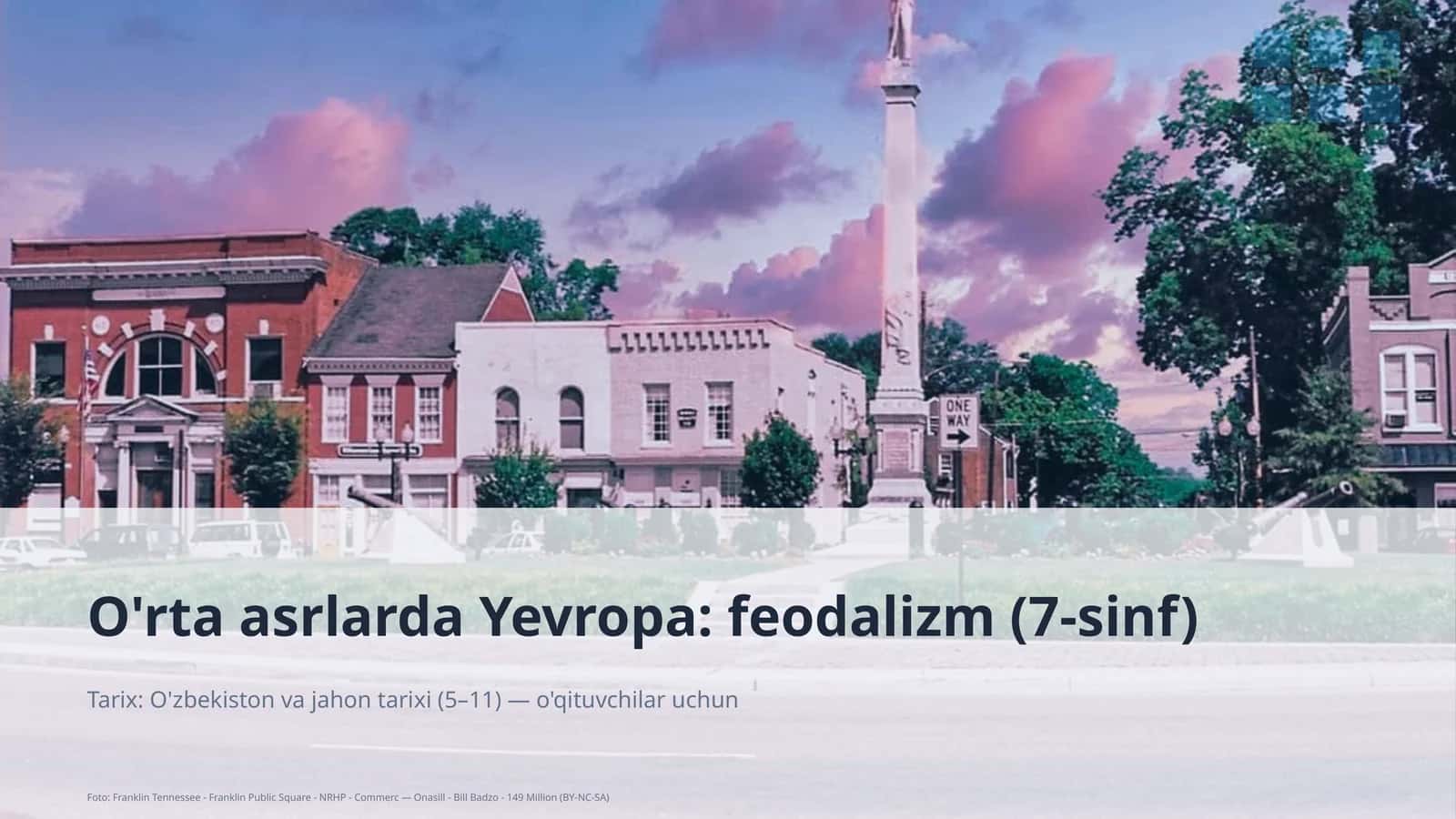 O'rta asrlarda Yevropa: feodalizm (7-sinf) 1