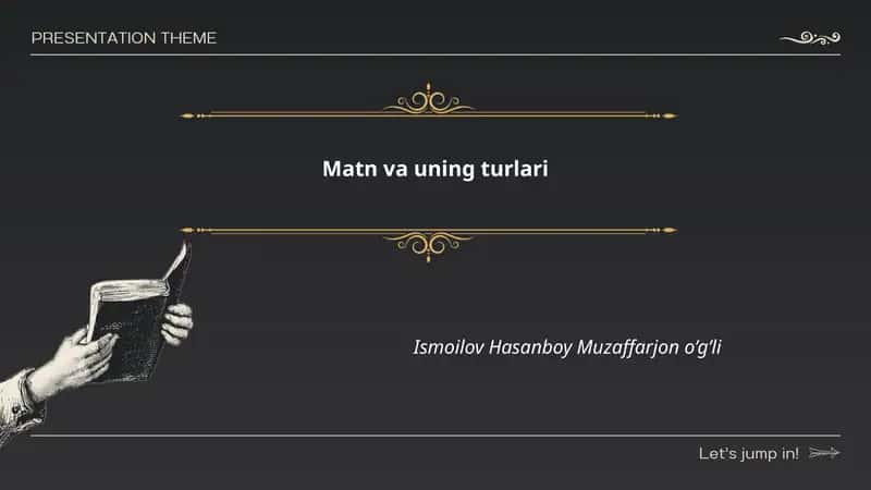 Matn va uning turlari 1