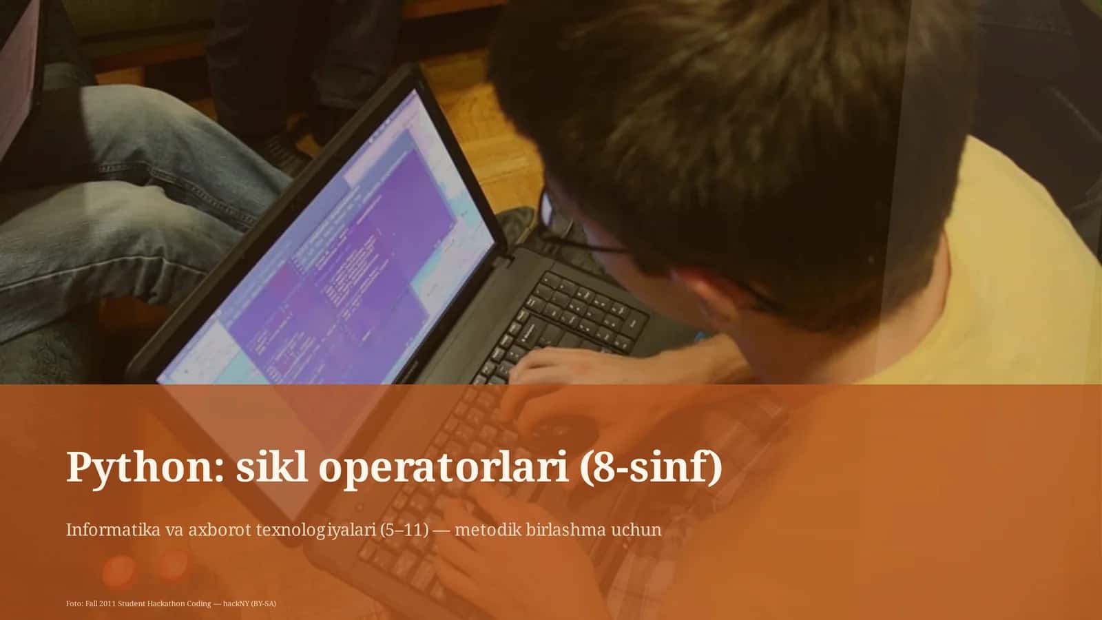 Python: sikl operatorlari (8-sinf) 1