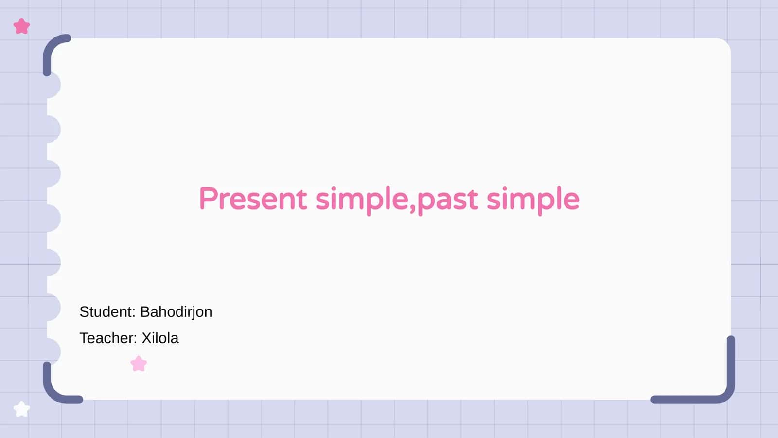 Present simple,past simple 1