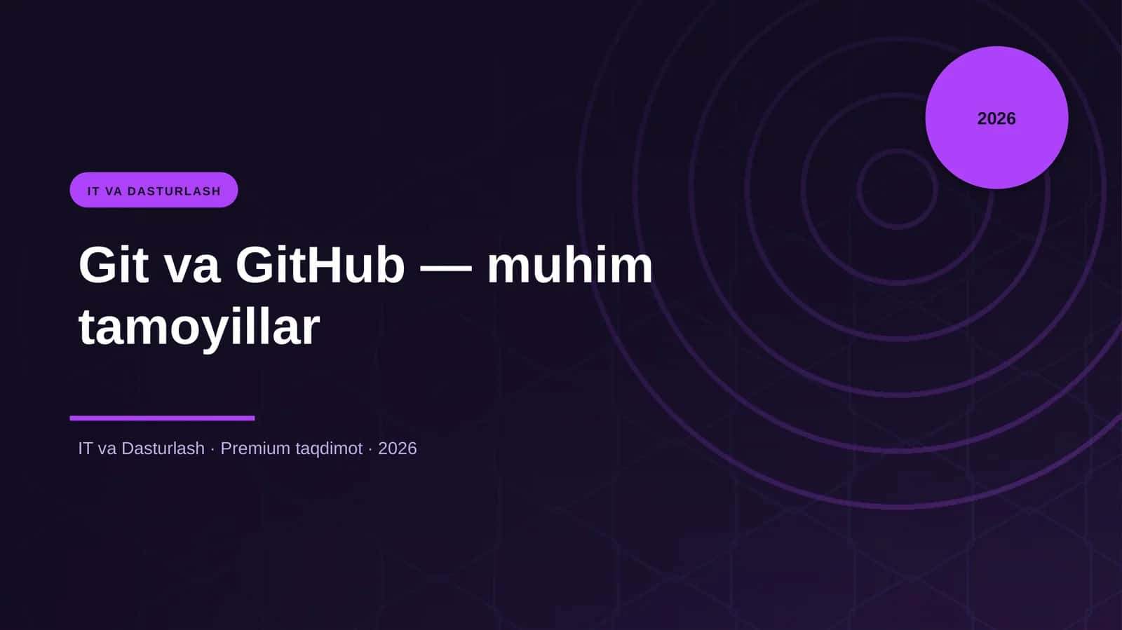 Git va GitHub — muhim tamoyillar 1