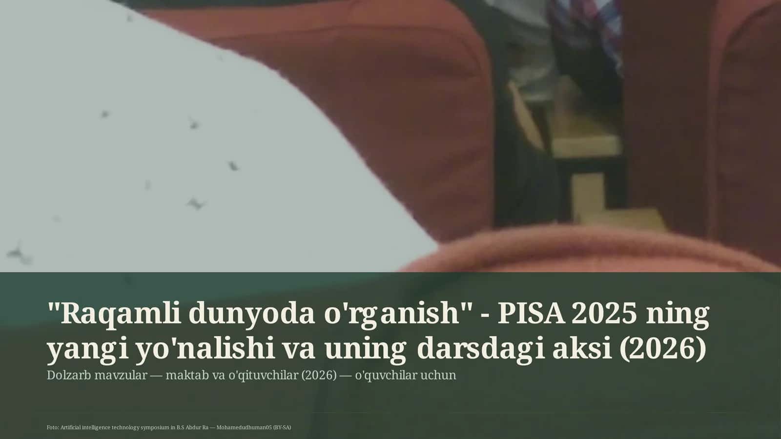 Dolzarb mavzular — maktab va o'qituvchilar (2026) — o'quvchilar uchun 1
