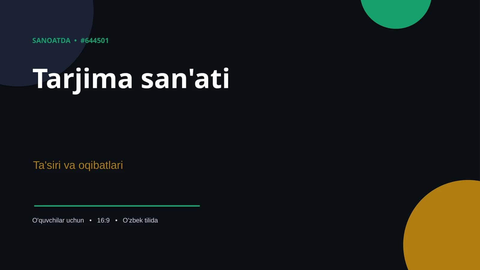 Tarjima san'ati 1