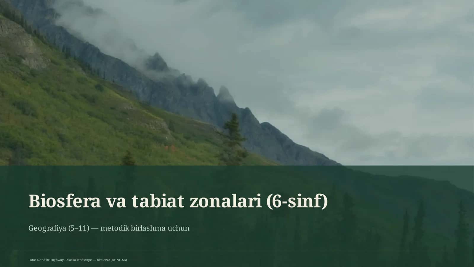 Biosfera va tabiat zonalari (6-sinf) 1