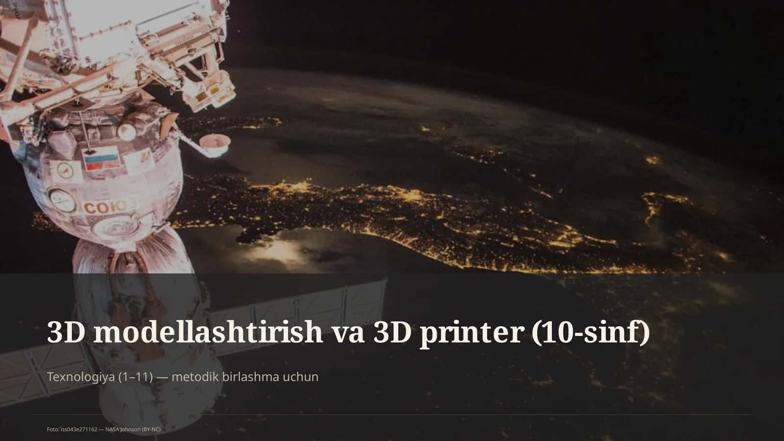3D modellashtirish va 3D printer (10-sinf) 1