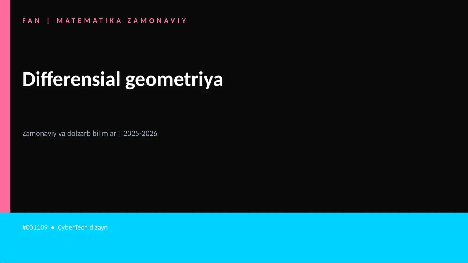 Differensial geometriya 1